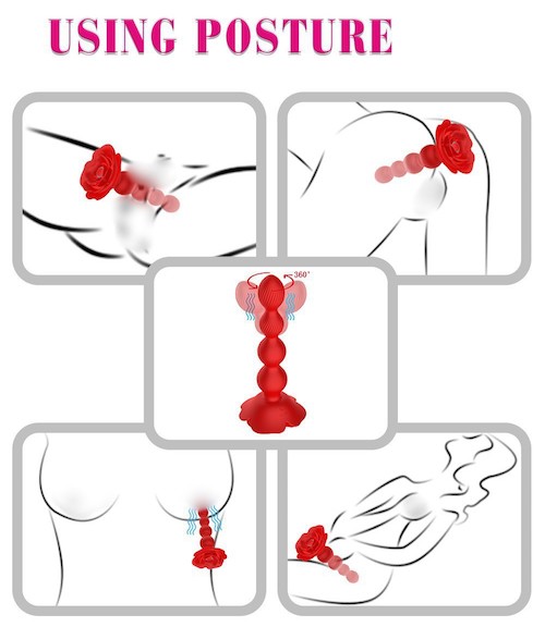 Que Rung Hậu Môn Hoa Hồng Chuỗi Có Điều Khiển Từ Xa Kích Thích Que Rung Hậu Môn Hoa Hồng Chuỗi Có Điều Khiển Từ Xa Kích Thích